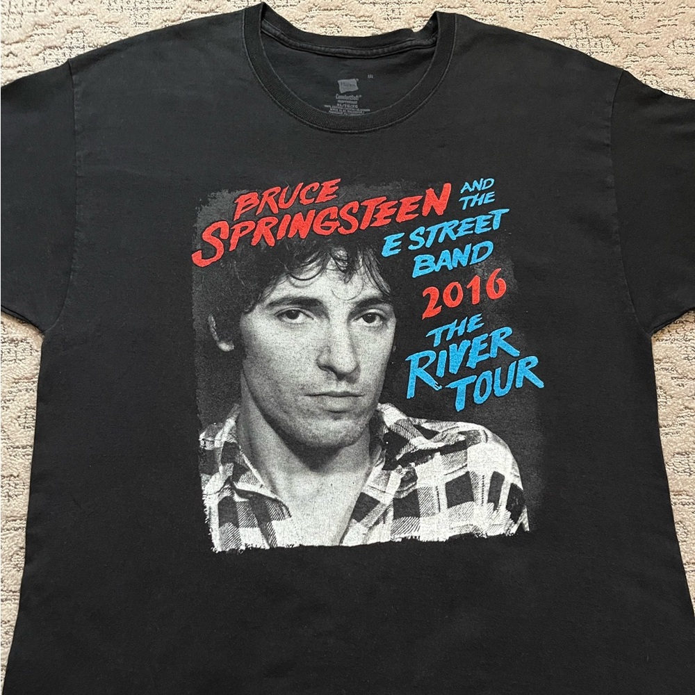 🎸 '16 Bruce Springsteen & E Street Band The River Tour 2 Side Black Tee